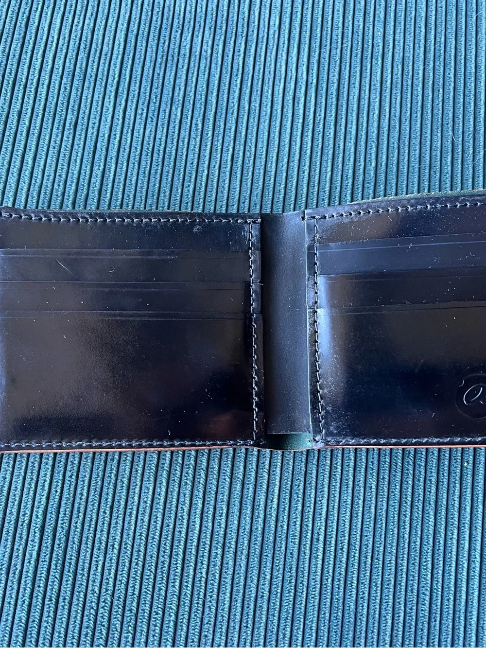 New Ashland Leather Johnny the Fox Wallet 100% Black Shell Cordovan Bifold Short